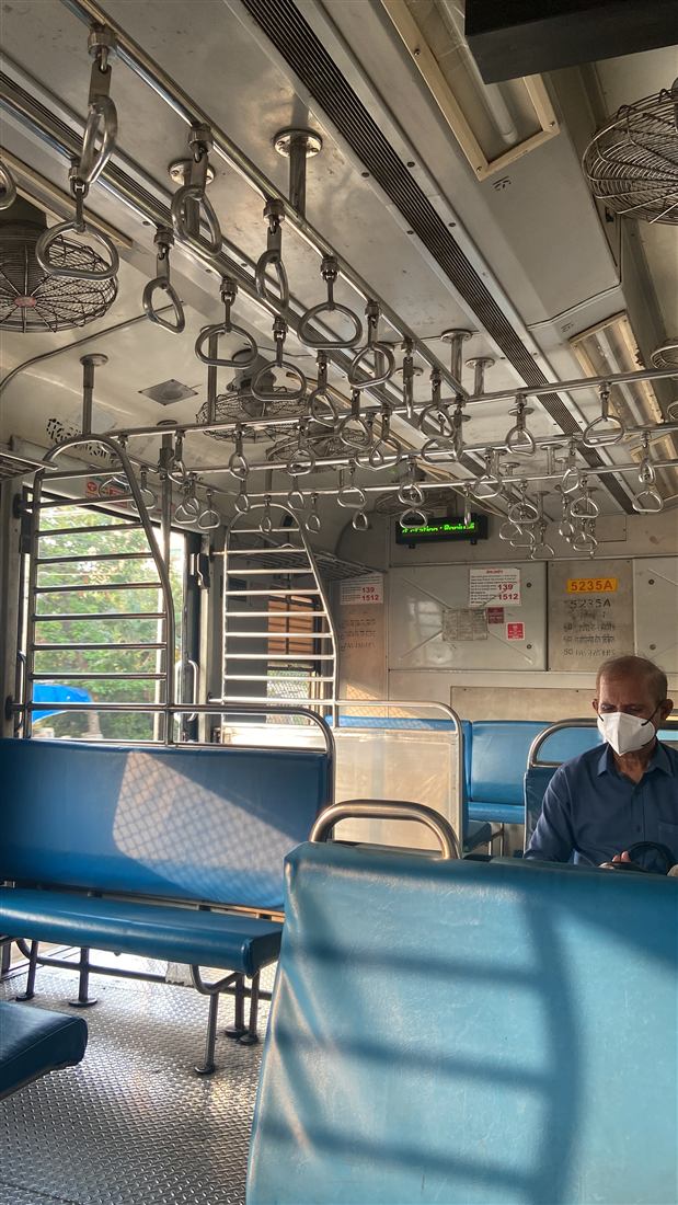 Inside a local train carriage
